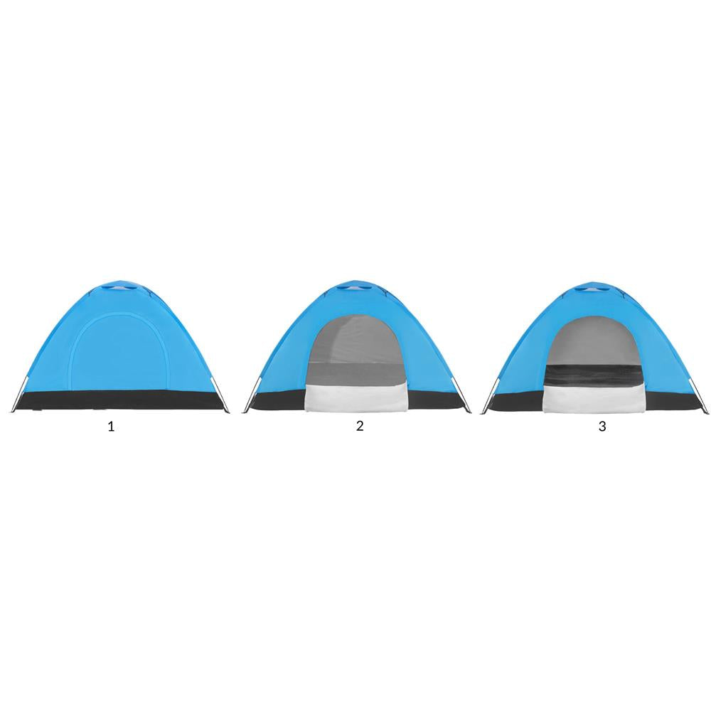 Cort plaja sau camping, impemeabil, cu protectie UV, 2 locuri, 200x150x110cm, albastru