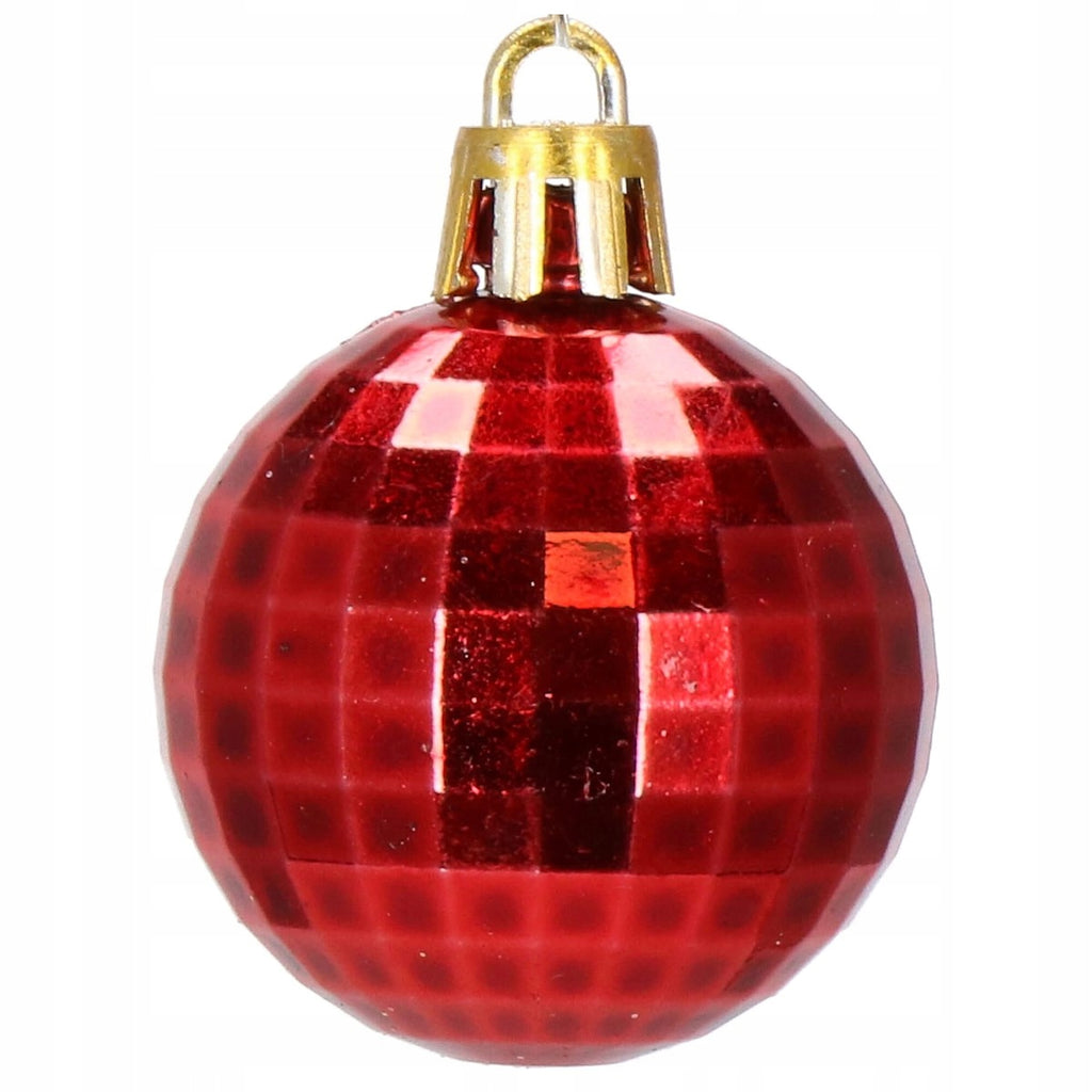 Set globuri si decoratiuni de Craciun, 105 piese, diverse dimensiuni, alb rosu