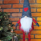 Figurina Craciun, Spiridus, picioare telescopice, inaltime extensibila 52-67cm