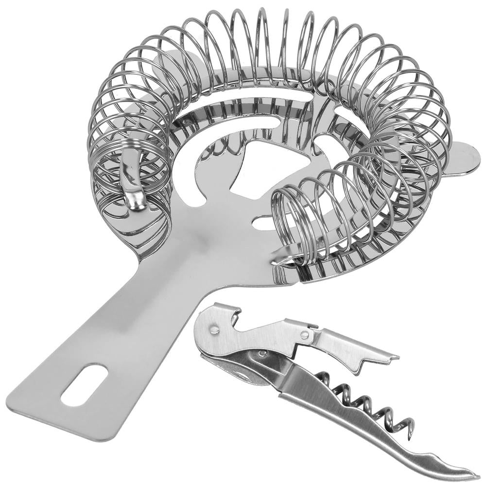 Set Cocktail Shaker Kit pentru barmani 750ml, KI25, suport bambus, 12 piese