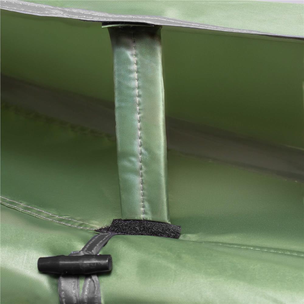 Cort camping, impemeabil, 2 camere + hol, 4 locuri, 460x200x245cm, verde