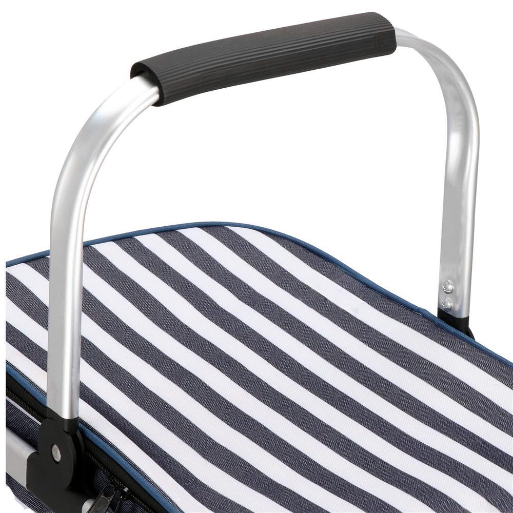 Geanta pentru picnic sau plaja, termoizolanta, 28 litri, alb albastru