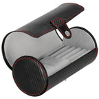 (DL) Cutie depozitare si organizare ceasuri si alte accesorii, MDF, piele ecologica, 20x9cm, negru