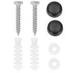 Suport hartie igienica din otel, prindere fara gaurire, 33.5cm, negru