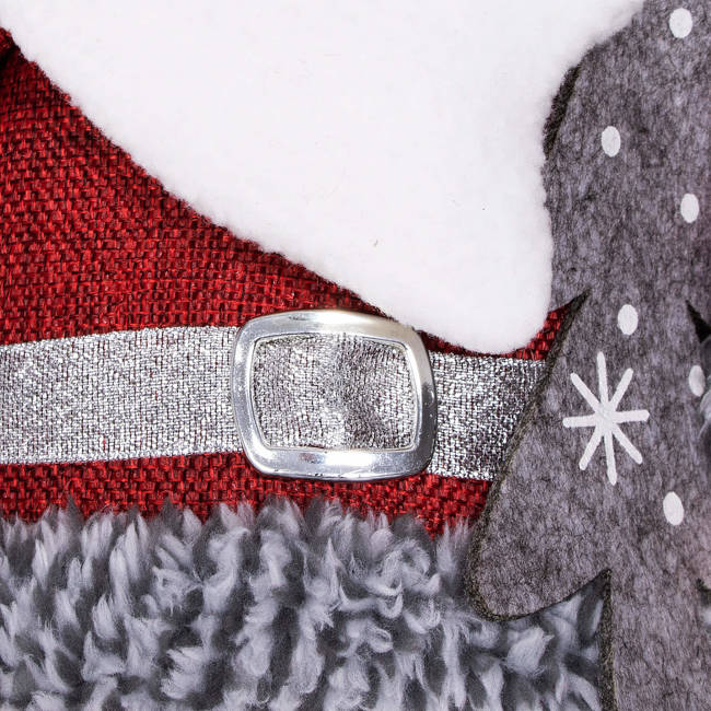 Figurina Craciun, Mos Craciun, picioare telescopice, inaltime extensibila 57-80cm