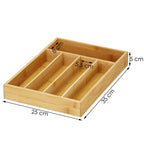 Organizator tacamuri si ustensile bucatarie, bambus, 25x35x5cm