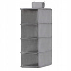 Organizator dulap , 4 compartimente, textil, 80cm, gri