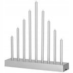 Lumanari decorative de Craciun, 9 becuri tip LED, culoare argintiu