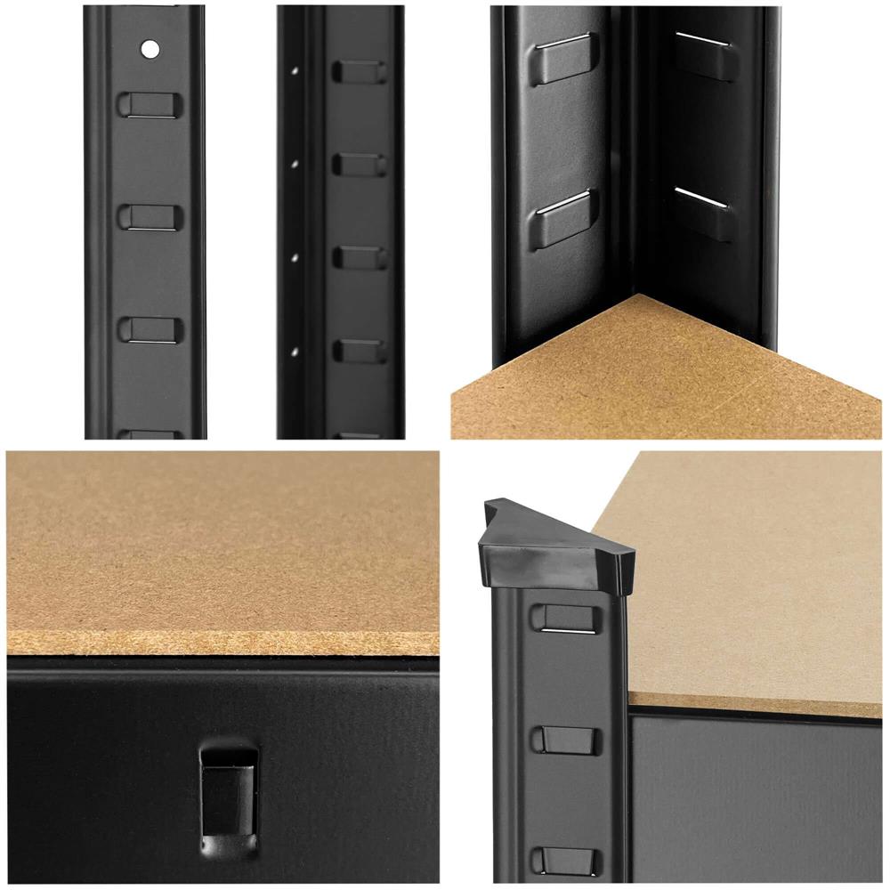 Raft cadru metalic modular pentru depozitare, 5 polite, 180x90x40cm, sarcina 825kg