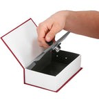 Caseta de valori, cutie metalica cu cheie, portabila, tip carte, Dictionar, maro, 18×11.5×5.5 cm