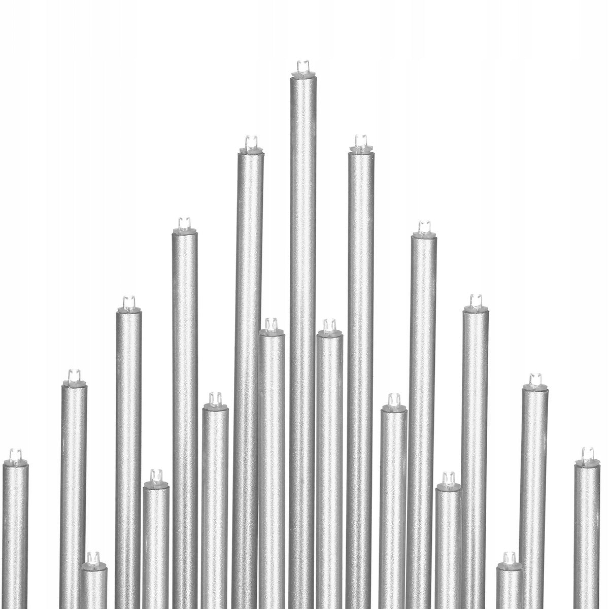 Lumanari decorative de Craciun, 33 becuri tip LED, culoare argintiu