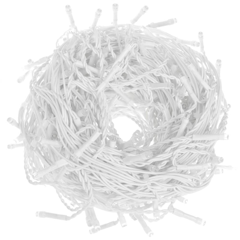 Ghirlanda luminoasa tip perdea 300 LED-uri, 12m, pentru interior/exterior, cu flash, iluminare alba