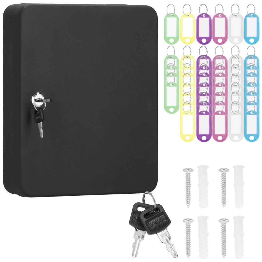Cutie metalica din otel pentru 48 chei, echipata, 30x24x7.5cm, neagra