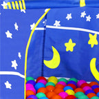 Cort Castel de joaca pentru copii, pliabil, 100x140 cm, albastru