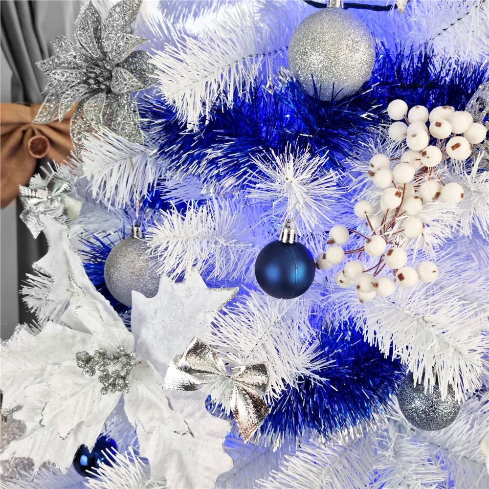 Set globuri de Craciun, 30 bucati, 3 modele, 6cm, argintiu