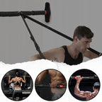 Bara tractiuni telescopica pentru usa, din otel cu capete cauciuc, lungime 71-105 cm