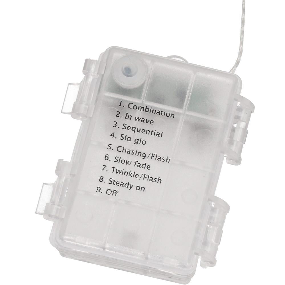 (DL) Instalatie stelute luminoase pentru gradina, 5 metri, 50 LED-uri, cu baterii, galben