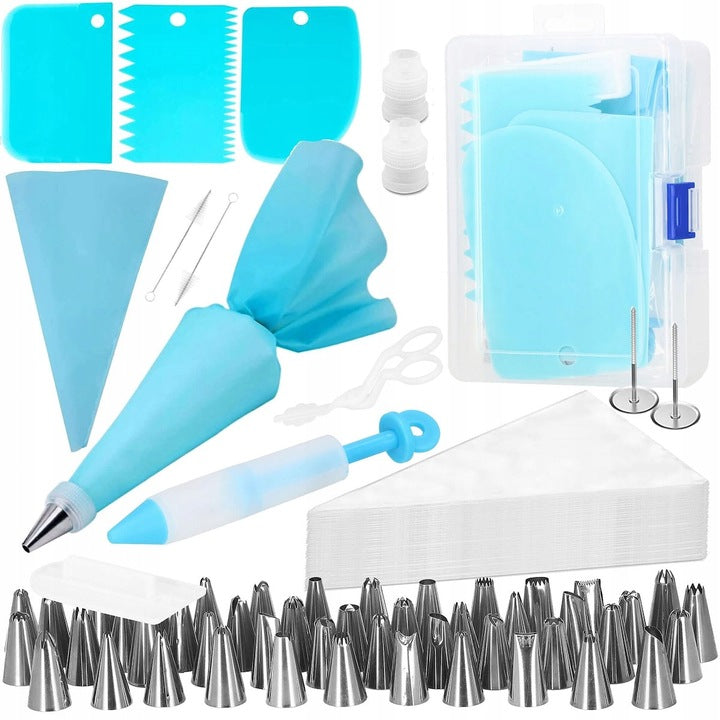 Set patiserie, 83 piese cu sabloane pentru ornarea prajiturilor