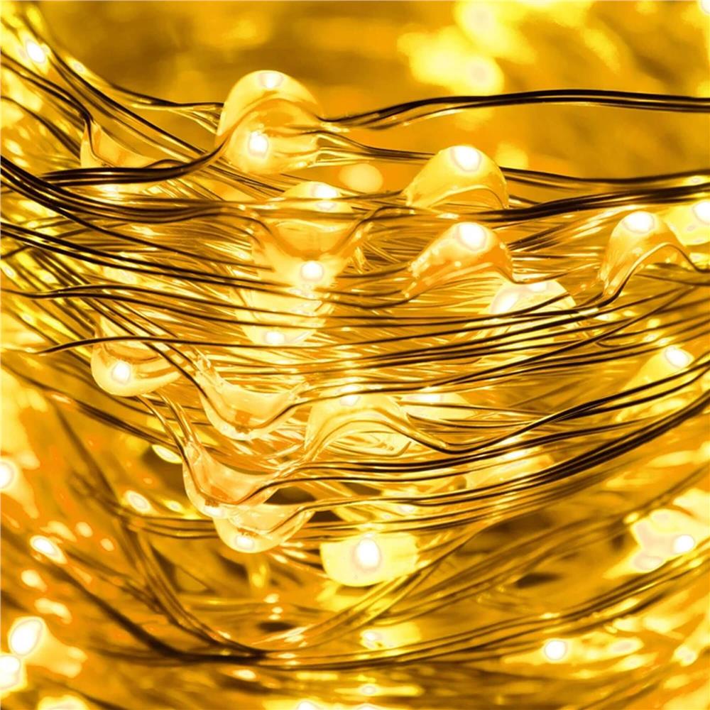 Perdea luminoasa 300 LED-uri, 3m, pentru interior/exterior, telecomanda, iluminare galbena