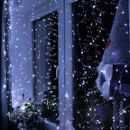 Perdea luminoasa 300 LED-uri, 3m, pentru interior/exterior, telecomanda, iluminare alba