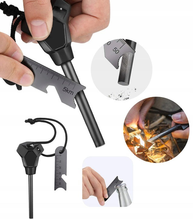 Kit de supravietuire turistic multifunctional camping, vanatoare, pescuit, 12 piese