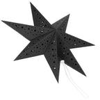 Stea decorativa 3D din hartie ajurata, 50cm, neagra
