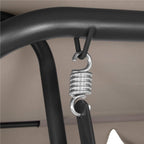 Leagan de gradina 190x115x176 cm, pentru 3 persoane, copertina reglabila, perne incluse, cadru otel si material impermeabil, bej