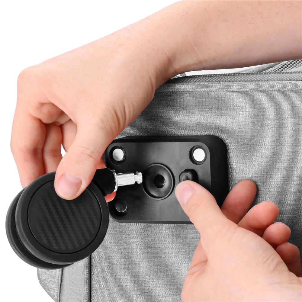 Carucior tip troller pentru transport animale, dublu cu 2 compartimente separate, maxim 22 kg, 55x34x26 cm, gri