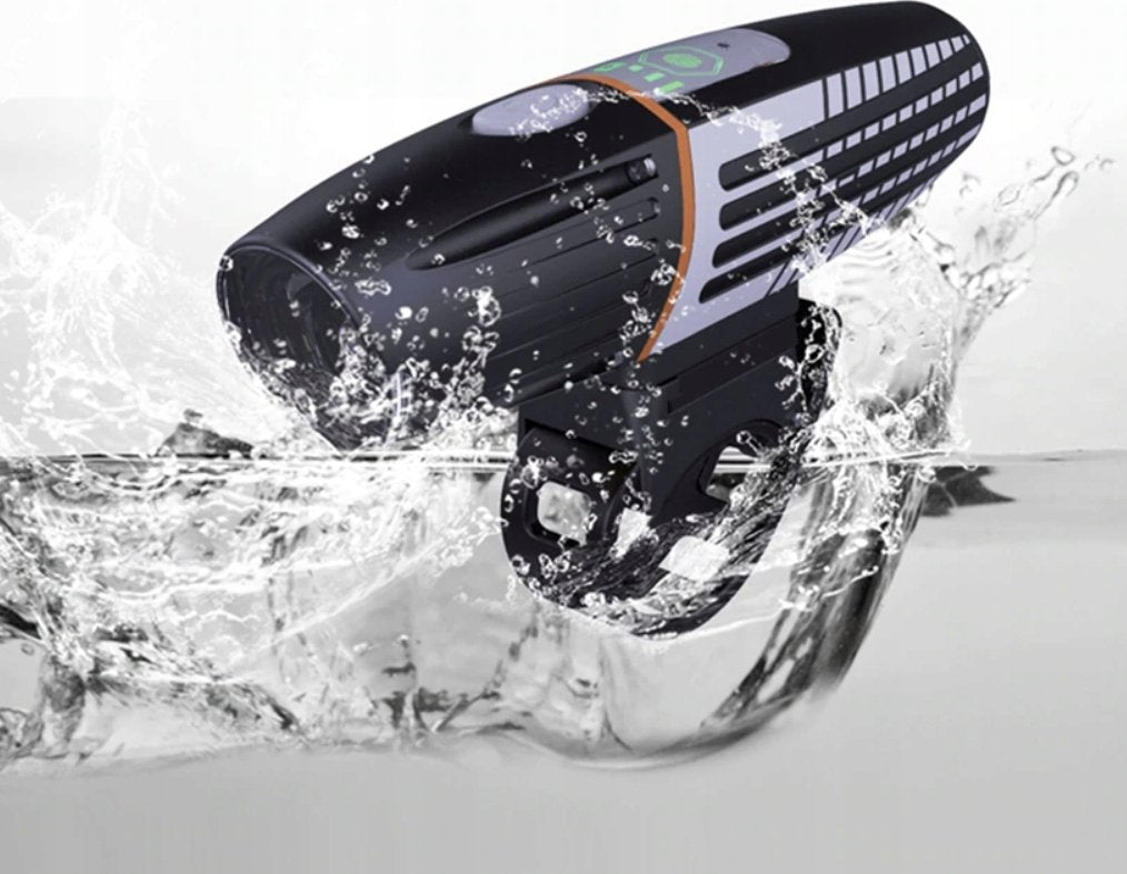 Lampa LED pentru bicicleta, reincarcabila USB, rezistenta la apa, 2200 mAh, autonomie pana la 15 ore