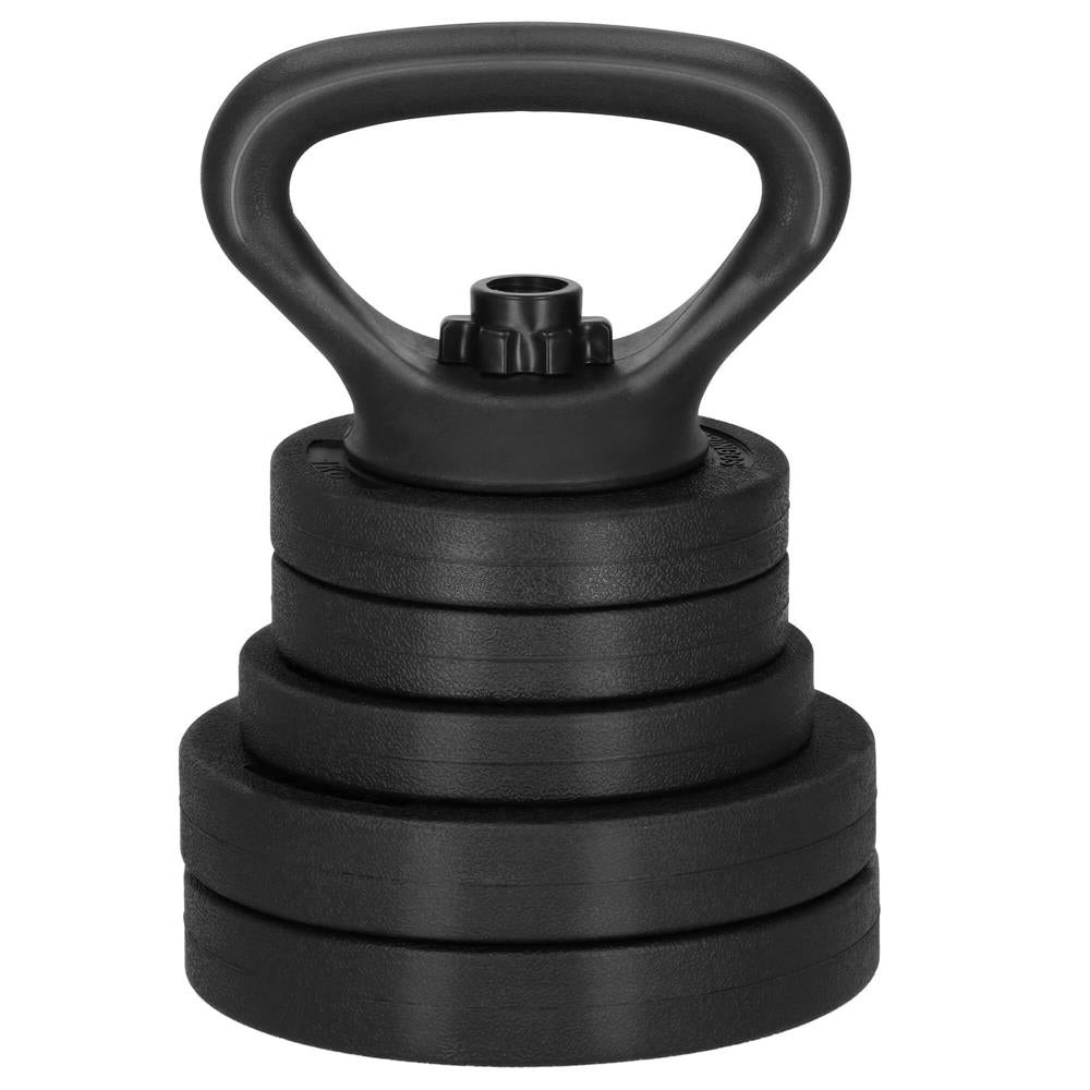Set de greutati multifunctionale transformabil in gantere, kettlebell, haltera, total 29 kg