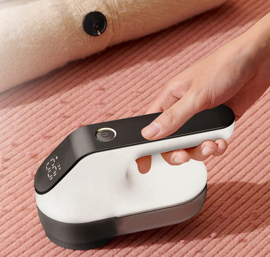 Aparat de curatat scame, 3 trepte, afisaj LCD, incarcare USB, pentru toate tipurile de tesaturi