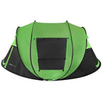 Cort autoexpandabil 4 persoane, 4 ferestre, 2 usi, impermeabil 1000 mm, 280x210x115 cm, verde-negru