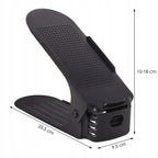 (DL) Set 10 organizatoare pentru pantofi regalabile, plastic, culoare negru