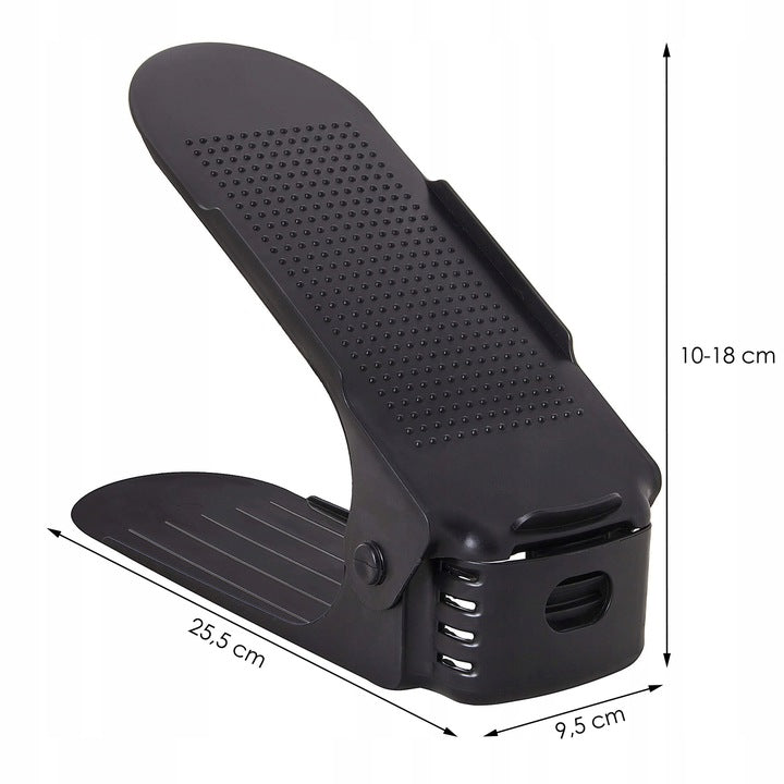 (DL) Set 10 organizatoare pentru pantofi regalabile, plastic, culoare negru