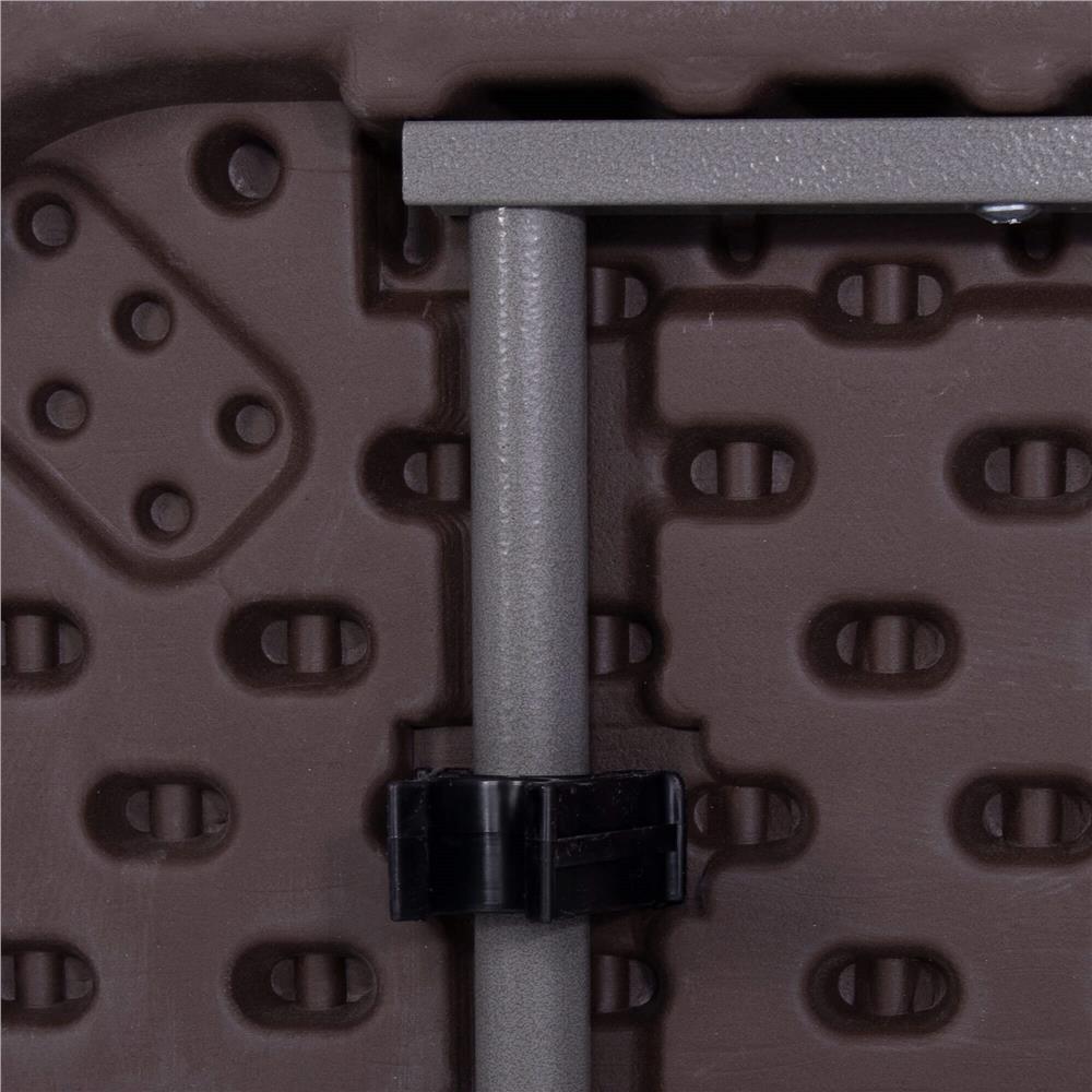 Masa dreptunghiulara pliabila multifunctionala, 1.8 m x 0.75 m x 0.75 m, imitatie ratan, maro