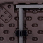 Masa dreptunghiulara pliabila multifunctionala, 1.8 m x 0.75 m x 0.75 m, imitatie ratan, maro