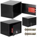 Seif standard cu cheie, 200x310x200 mm, Otel, Negru