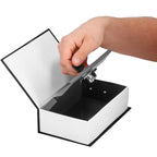 Caseta de valori, cutie metalica cu cheie, portabila, tip carte, Dictionar, negru, 24x15.5x5.5 cm