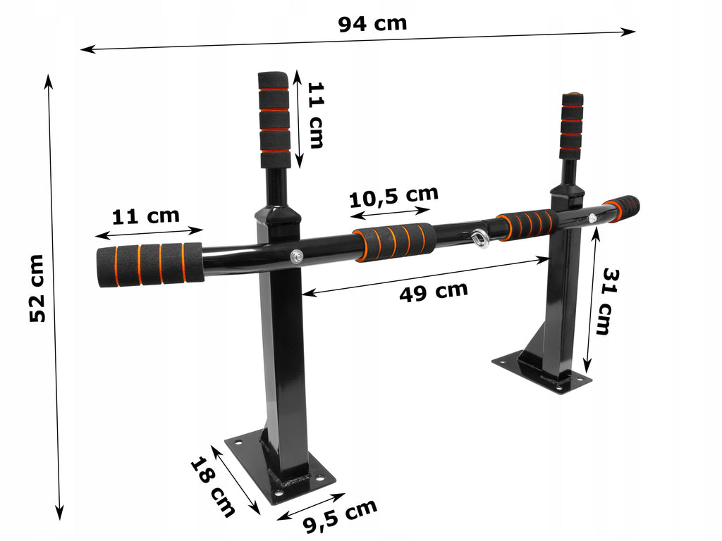 Bara de tractiuni, multifunctionala, pentru perete, cu manere antiderapante, capacitate 250kg