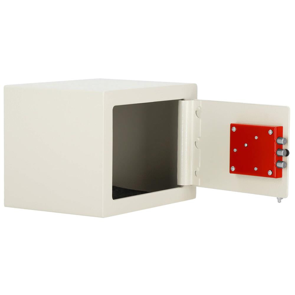 Seif standard cu cheie, 170x230x170 mm, Otel, Bej