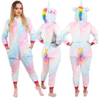 Pijama tip salopeta pentru dama, model unicorn, marime M