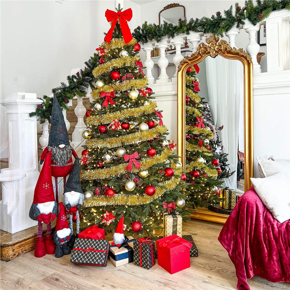 Set globuri de Craciun, 20 bucati, 3 modele, 4cm, auriu