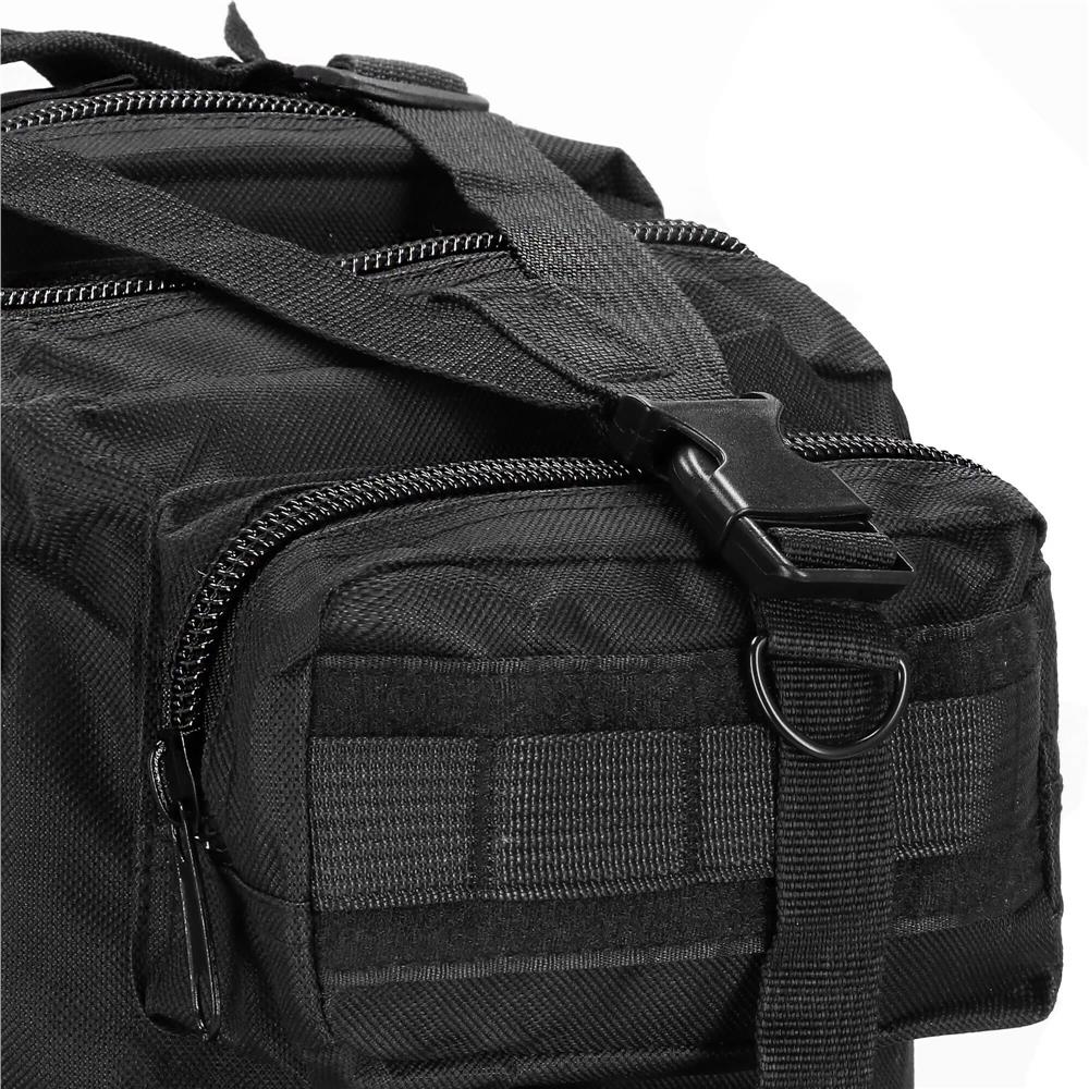 Rucsac militar pentru drumetie, impermeabil, ultra usor, 4 compartimente, culoare negru