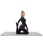 Saltea fitness/yoga/pilates, spuma NBR, 183x61x1.5 cm, gri