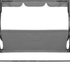 Husa din panza pentru leagan de gradina, sezut si spatar, 110x90cm, gri inchis