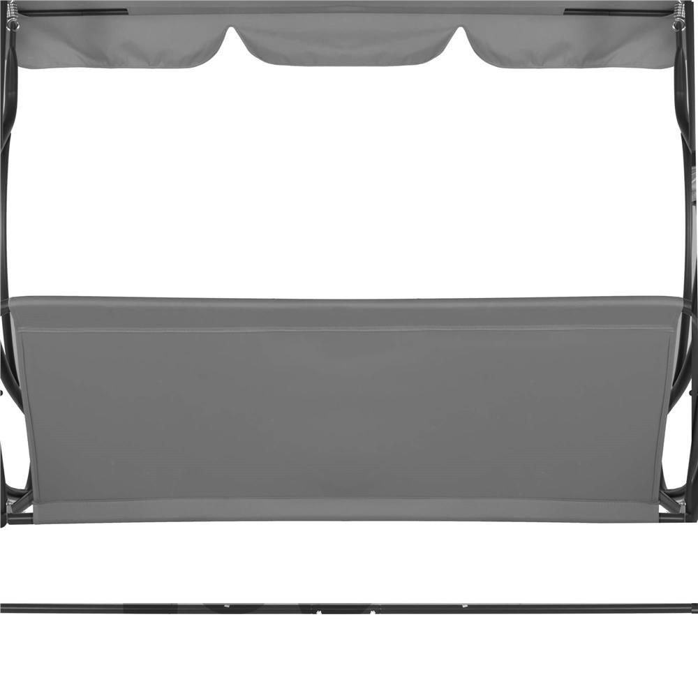 Husa din panza pentru leagan de gradina, sezut si spatar, 110x90cm, gri inchis