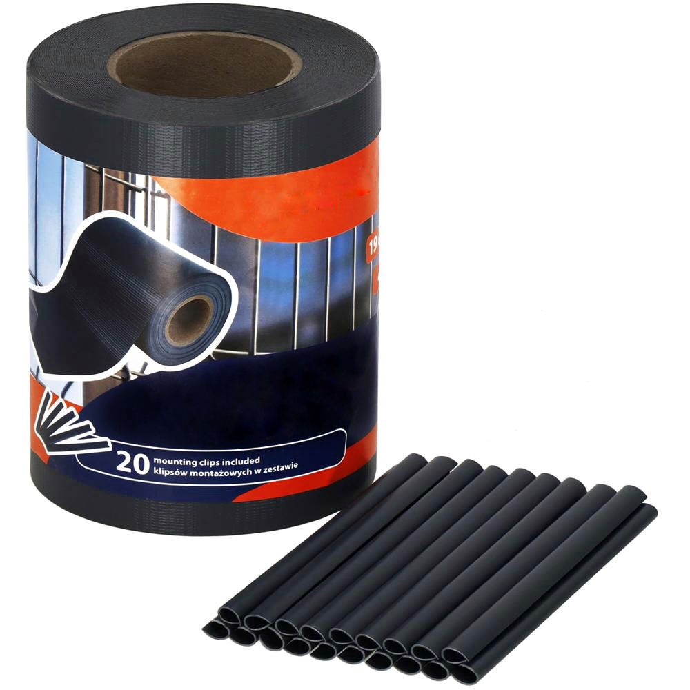 Panou de gard pentru intimitate in gradina, PVC, 35 x 0.19 m, gri antracit