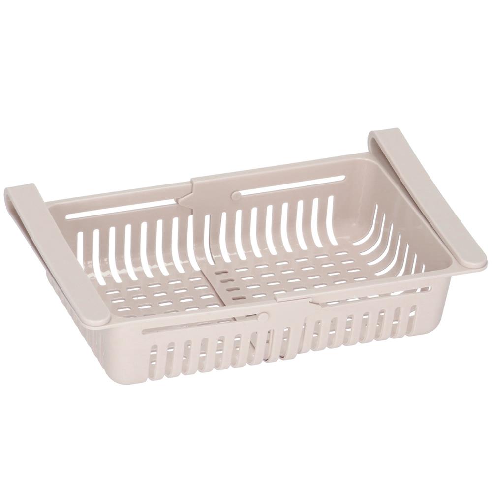Organizator frigider, model cos extensibil, 16x28.5cm, crem