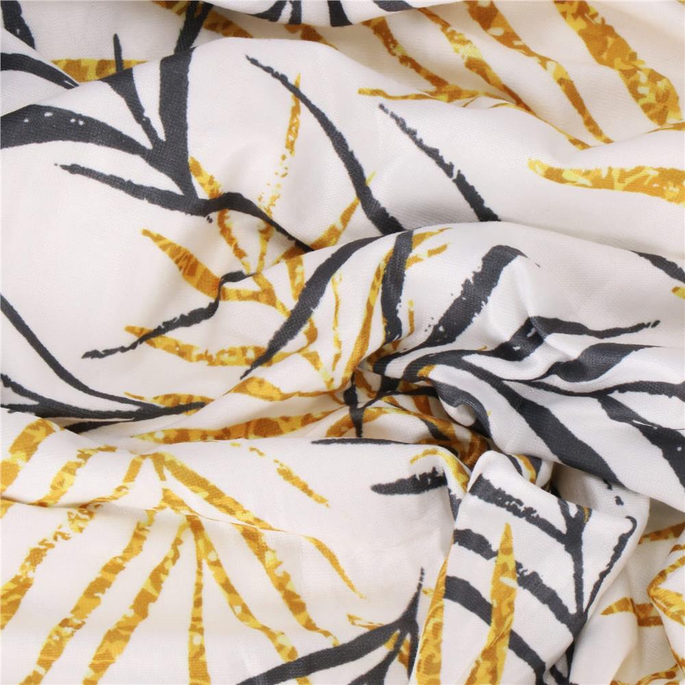 Husa pentru scaun, marime universala, poliester si spandex, 38x70cm, alb, gri si galben