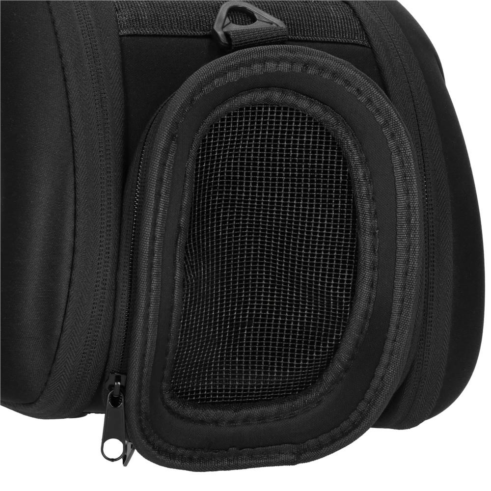 Geanta pentru transport animale mici, pentru caine si pisica, pliabila, curea de umar, 20x35x20 cm, negru